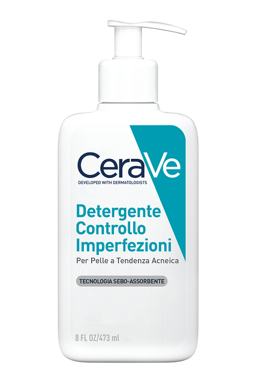 Cerave Detergente viso controllo imperfezioni per pelli a tendenza acneica 473ml