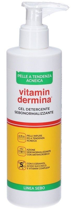 Vitamindermina Sebo Gel Detergente sebonormalizzante 240ml
