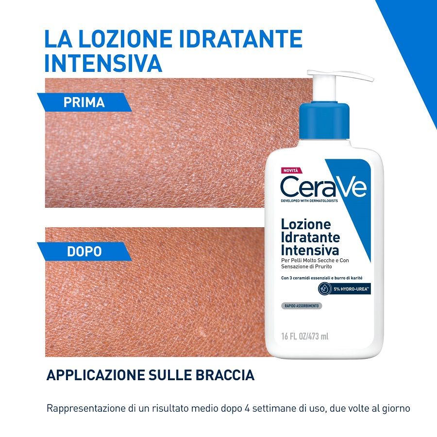 Cerave Lozione Idratante intensiva per pelli secche e molto secche con sensazione di prurito 473ml