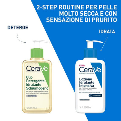 Cerave Lozione Idratante intensiva per pelli secche e molto secche con sensazione di prurito 473ml