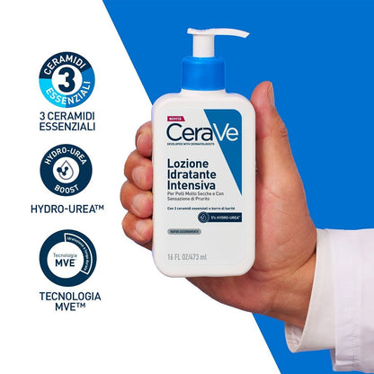 Cerave Lozione Idratante intensiva per pelli secche e molto secche con sensazione di prurito 473ml