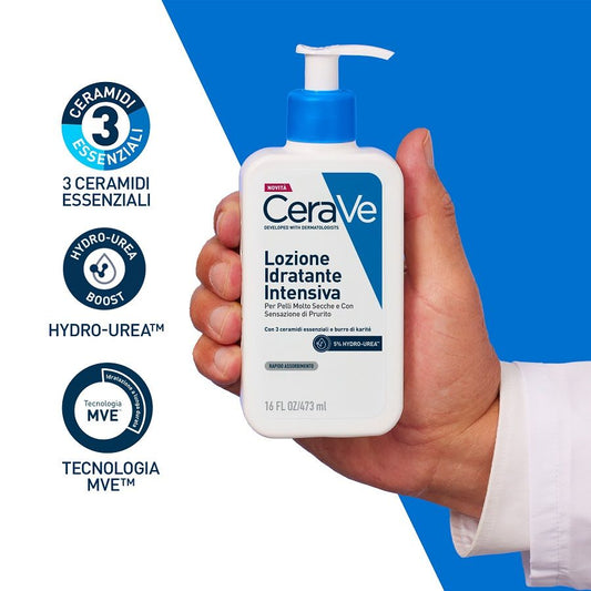 Cerave Lozione idratante intensiva per pelli secche e molto secche con sensazione di prurito 236ml
