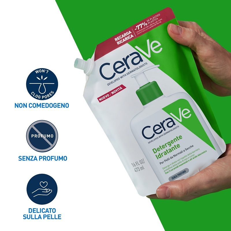 Cerave Ricarica Detergente Idratante per pelli da normali a secche 473ml