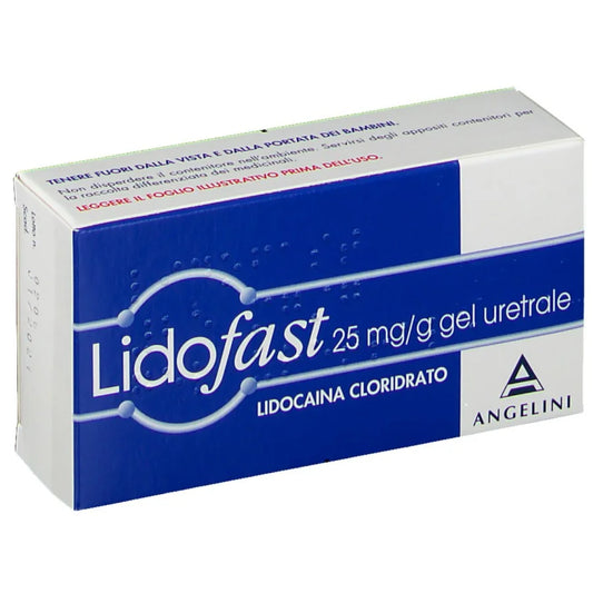 Lidofast Gel Uretrale Anestetico e lubrificante 25mg tubo da 15g