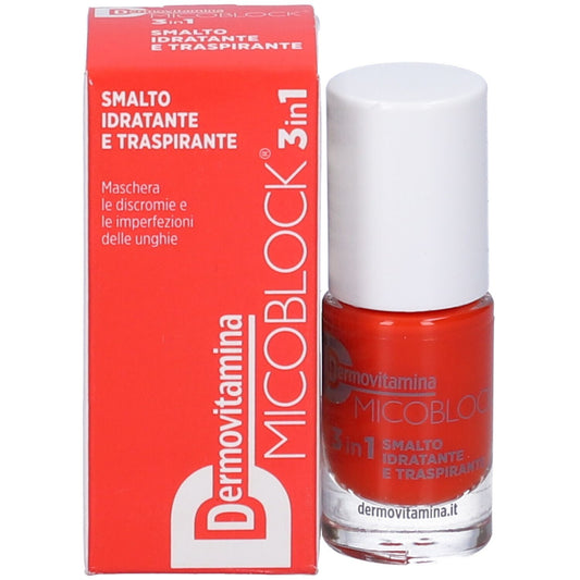 Dermovitamina Micoblock 3 in 1 smalto idratante e traspirante Arancio Brillante 5 ml