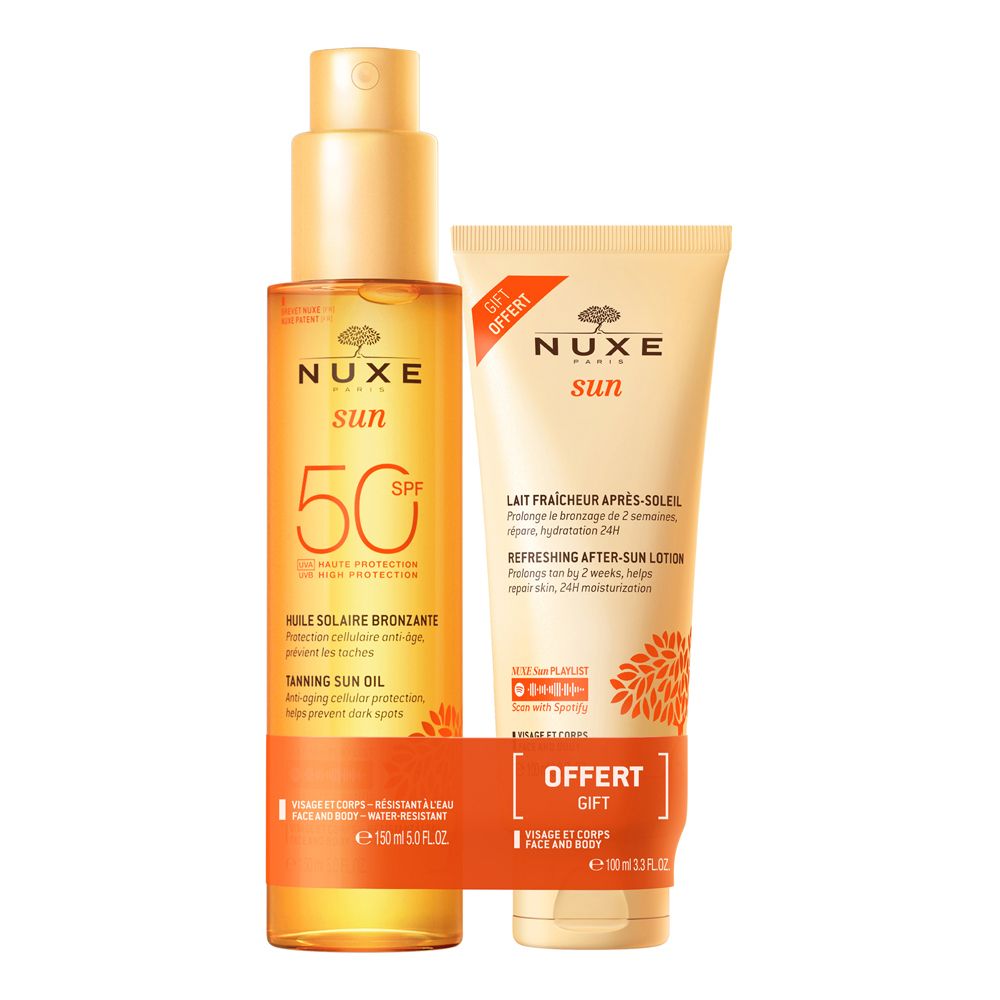 Nuxe sun olio solare SPF50 da 150ml + Latte doposole da 100ml