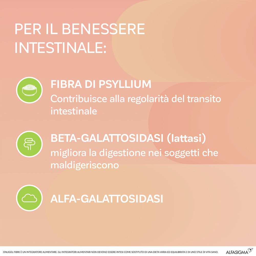 Onligol fibre pesca 20 bustine integratore per irregolarità intestinale