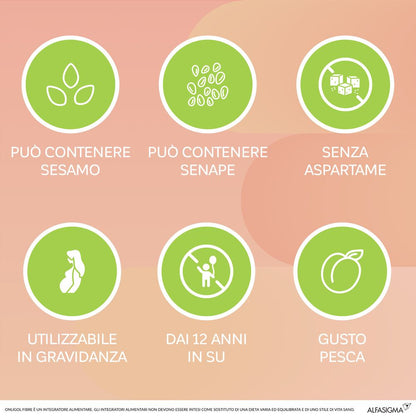 Onligol fibre pesca 20 bustine integratore per irregolarità intestinale