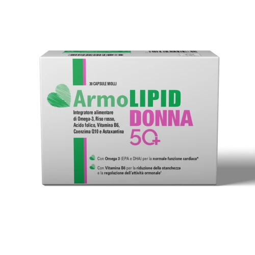 Armolipid Donna 50+ 30 capsule molli Integratore per la funzione cardiaca femminile