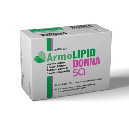 Armolipid Donna 50+ 30 capsule molli Integratore per la funzione cardiaca femminile