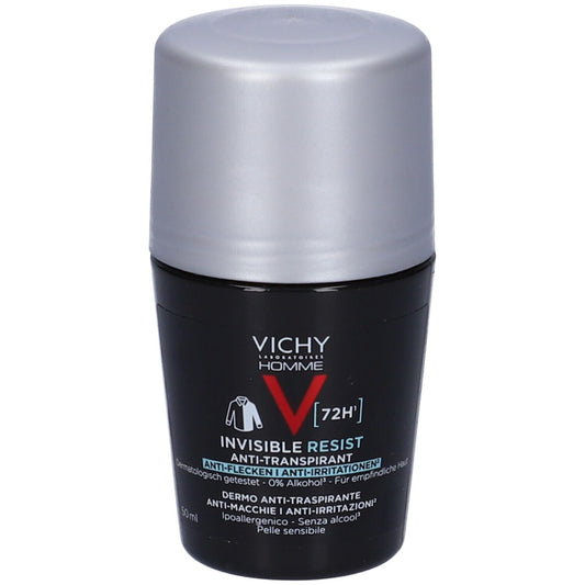 Vichy Homme Deodorante Invisibile Anti-traspirante Anti-Macchia 72h Roll-on 50ml