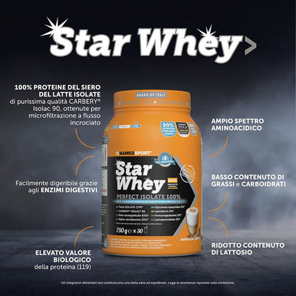 NamedSport proteine Star Whey Sublime Chocolate 750g proteine del siero del latte isolate