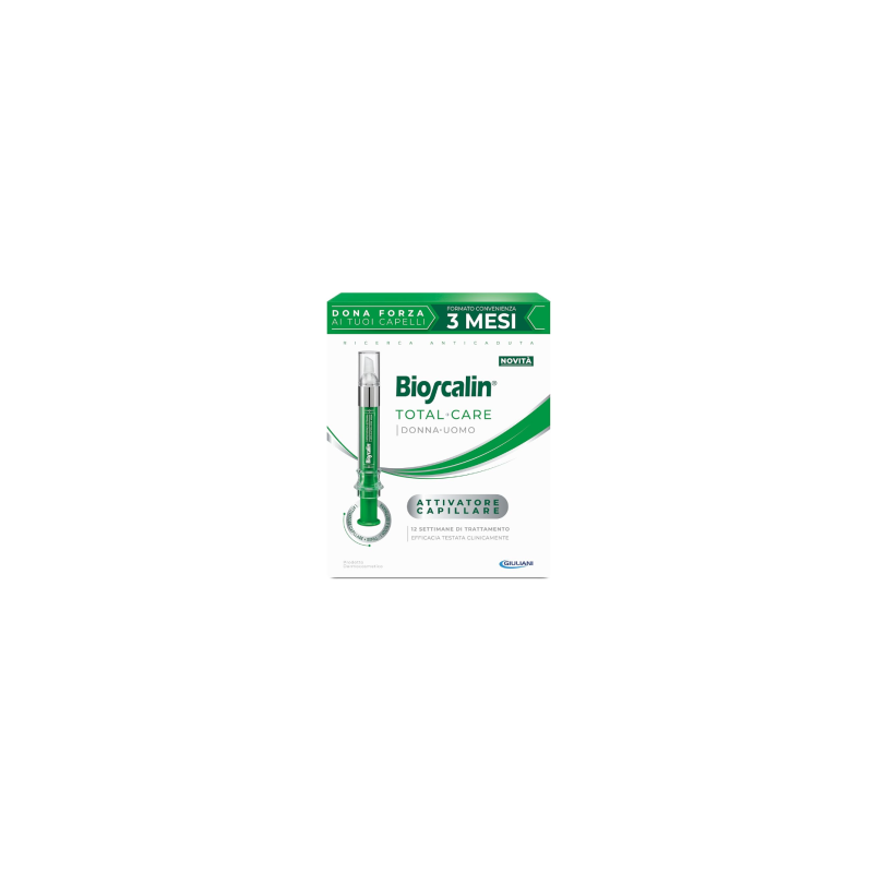 Bioscalin Total Care Attivatore Capillare Anti-Caduta Capelli Trattamento 3 Mesi, 10ml + Refill