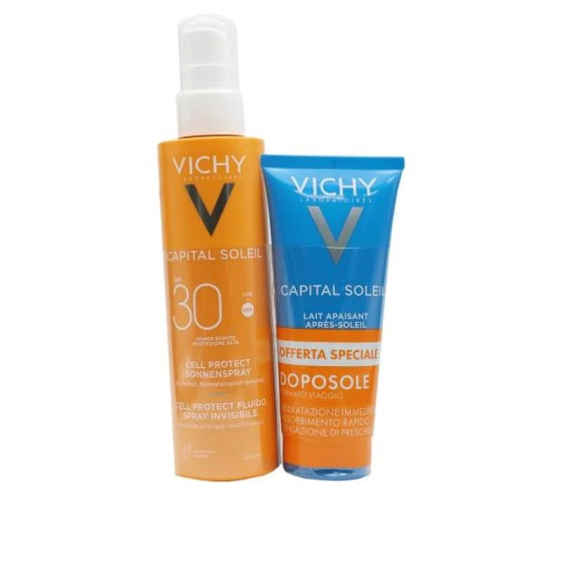 Vichy Capital Soleil Cell Protect  Fluido Solare SPF30+ 200ml + Doposole 100ml