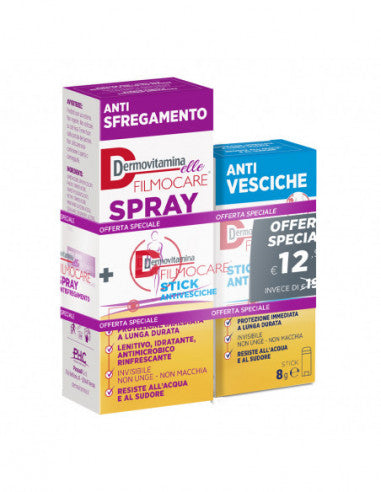 Dermovitamina Elle Filmocare Spray Antisfregamento + Stick Antivesciche