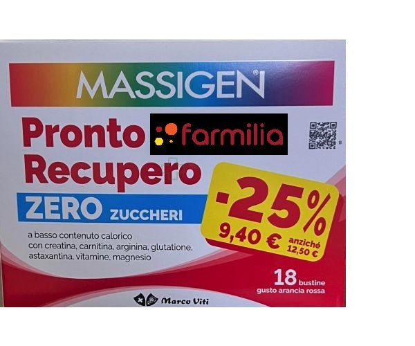 MASSIGEN PRONTO RECUPERO ZERO ZUCCHERI 18 BUSTINE PROMO