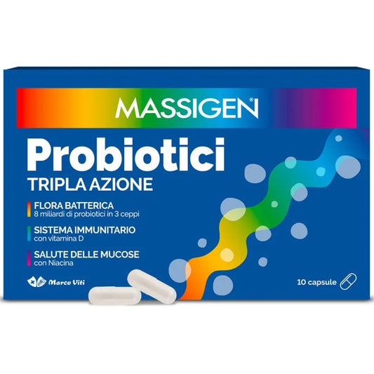 Massigen Probiotici 10 caspule 8 miliardi di probiotici