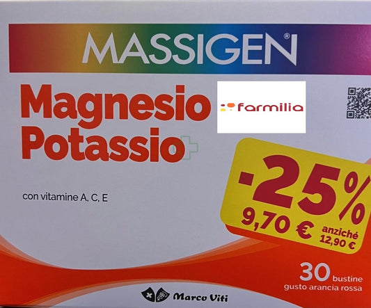 MASSIGEN MAGNESIO POTASSIO 30 BUSTINE PROMO