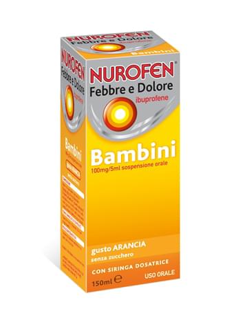 Nurofen Febbre e Dolore Sciroppo Bambini 100mg/5ml Gusto Arancia
