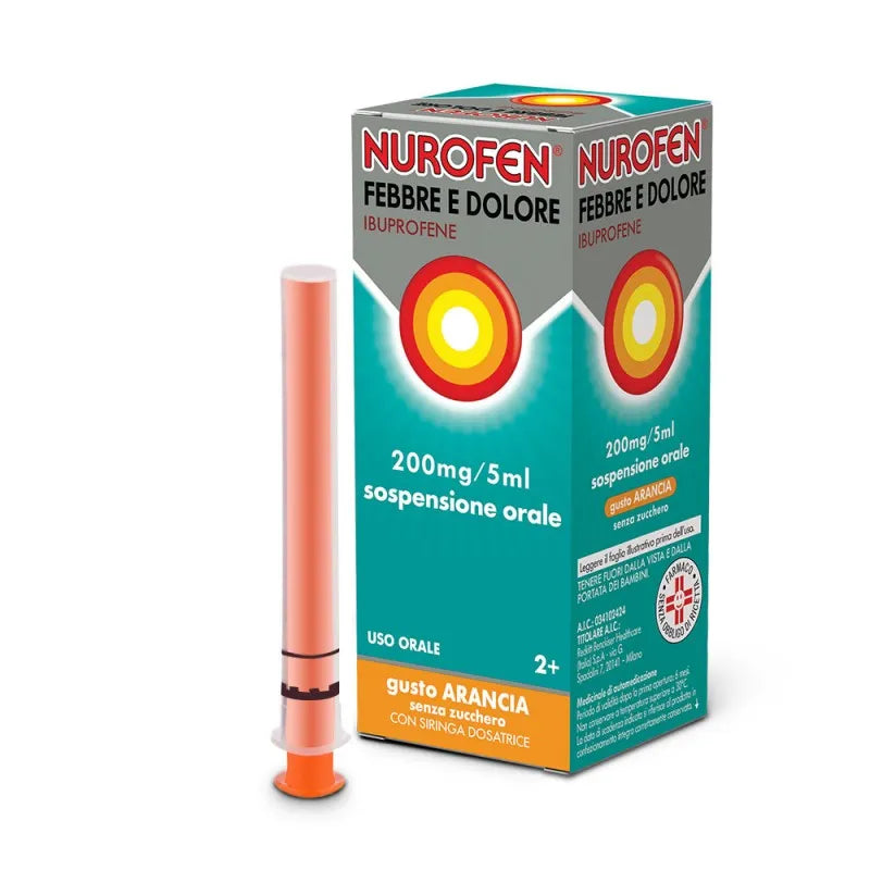 Nurofen Febbre e Dolore Adulti 200mg/5ml Gusto Arancia