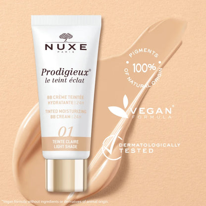 Nuxe prodigieux le teint éclat crema colorata idratante 01 tonalità scura 30ml