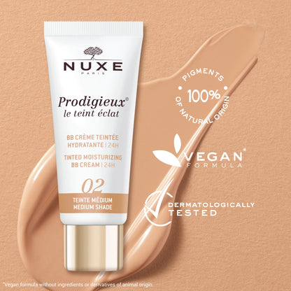 Nuxe prodigieux le teint éclat crema colorata idratante 02 tonalità scura 30ml