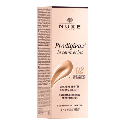 Nuxe prodigieux le teint éclat crema colorata idratante 02 tonalità scura 30ml