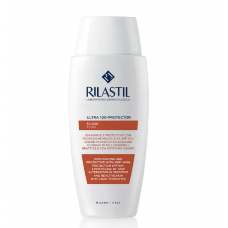 Rilastil Ultra 100 Protector - Fluido Solare Pelle Chiara e Sensibile SPF50+ 50 ml