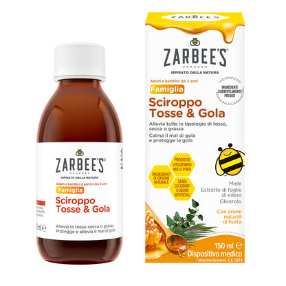 Zarbee's Sciroppo Tosse e Gola per tosse secca e grassa 150ml