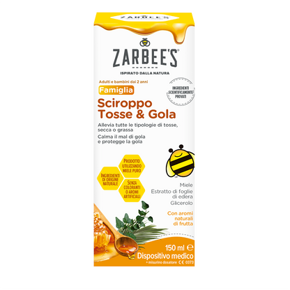 Zarbee's Sciroppo Tosse e Gola per tosse secca e grassa 150ml